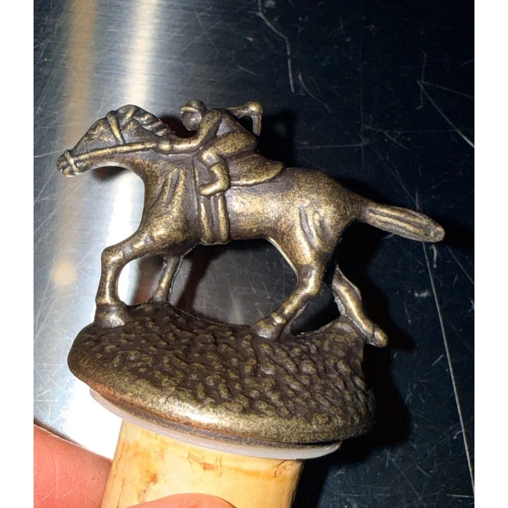 Blanton's Bourbon Bottle Stopper Horse Jockey Letter O Bronze Metal New